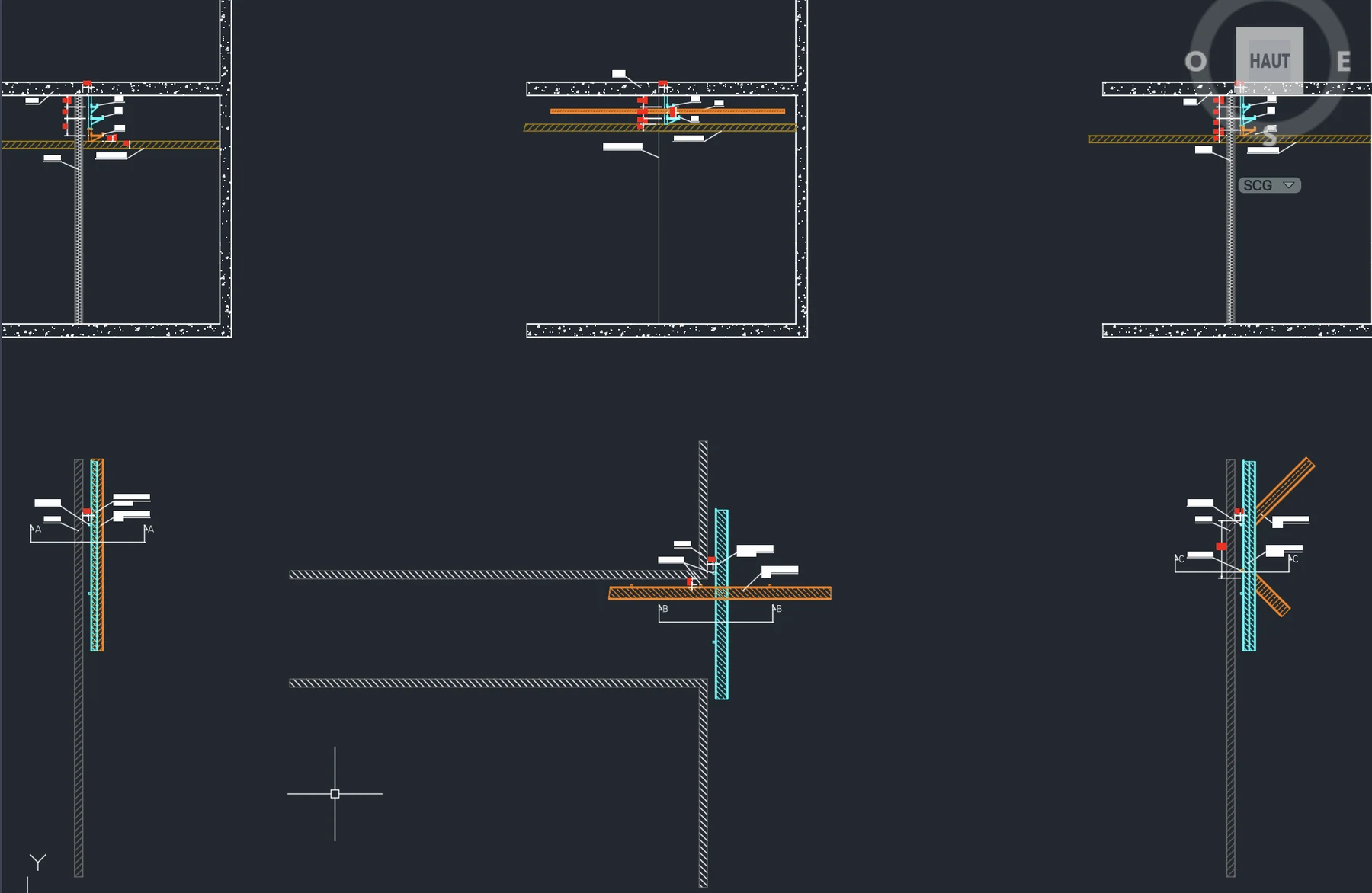 Coupes courants faibles - Vue 5 - aperçu DAO DWG