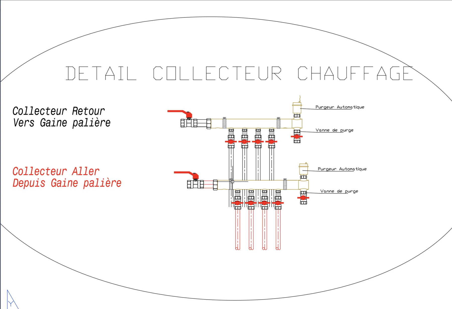Détails collecteur - Vue 1 - aperçu DAO DWG