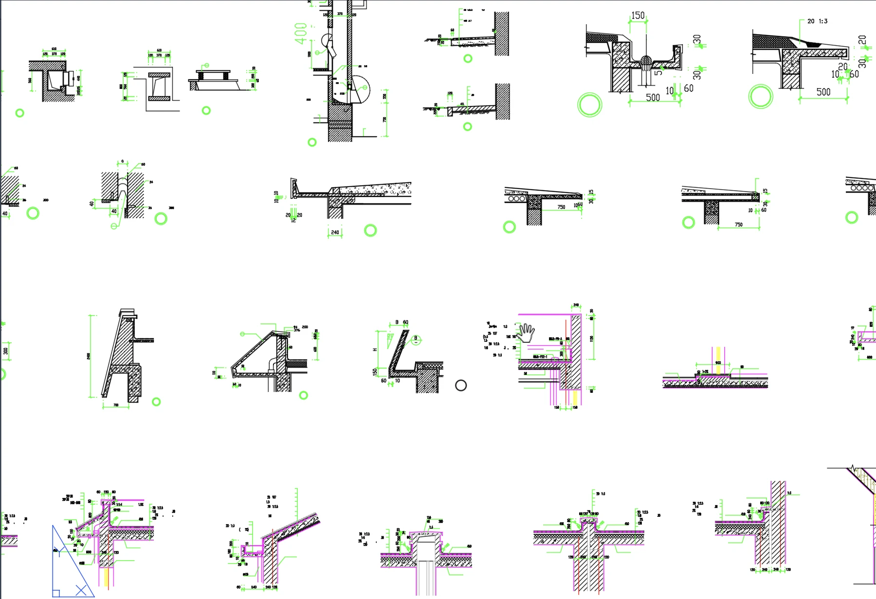Détails techniques - Vue 3 - aperçu DAO DWG