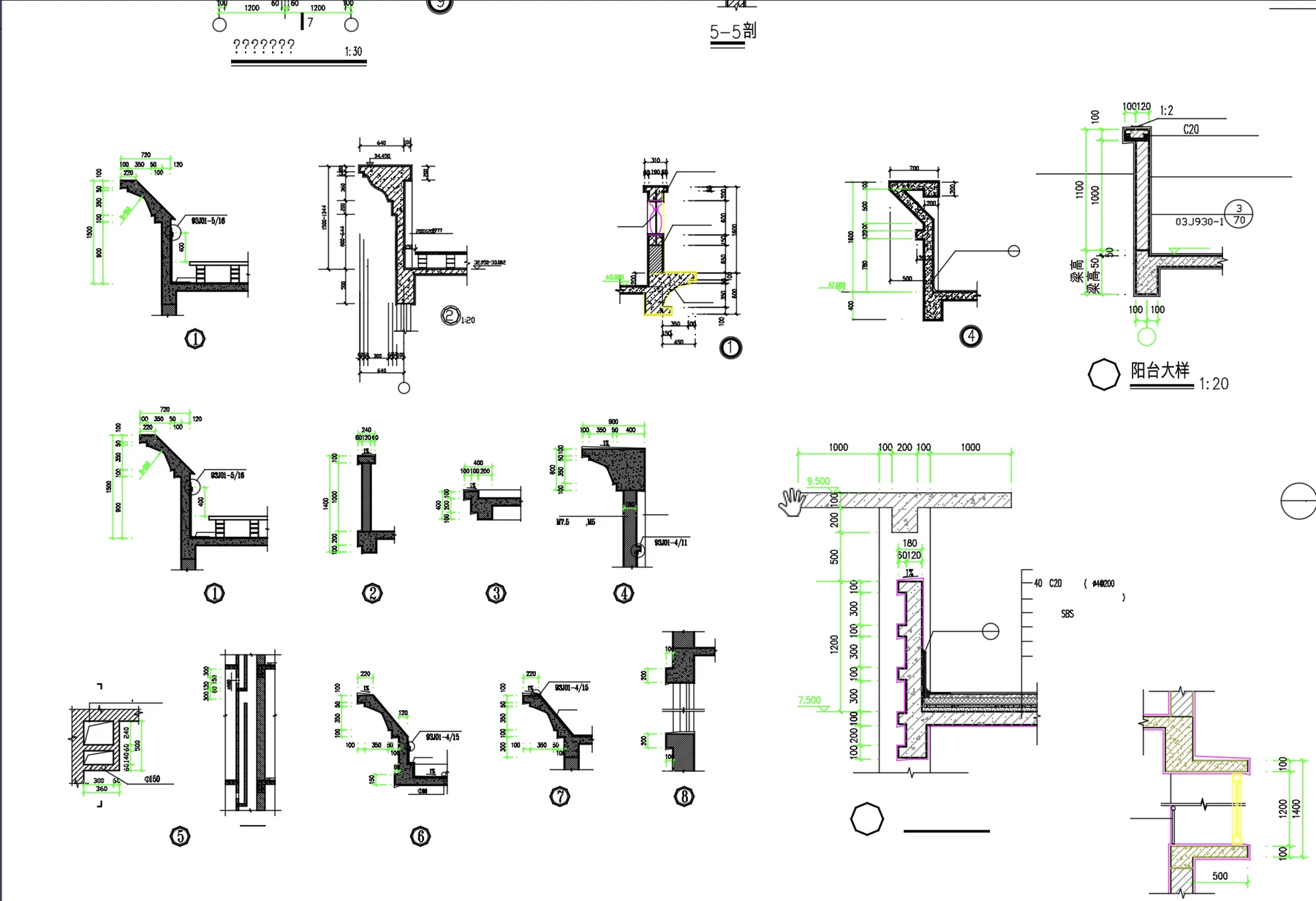 Détails techniques - Vue 4 - aperçu DAO DWG