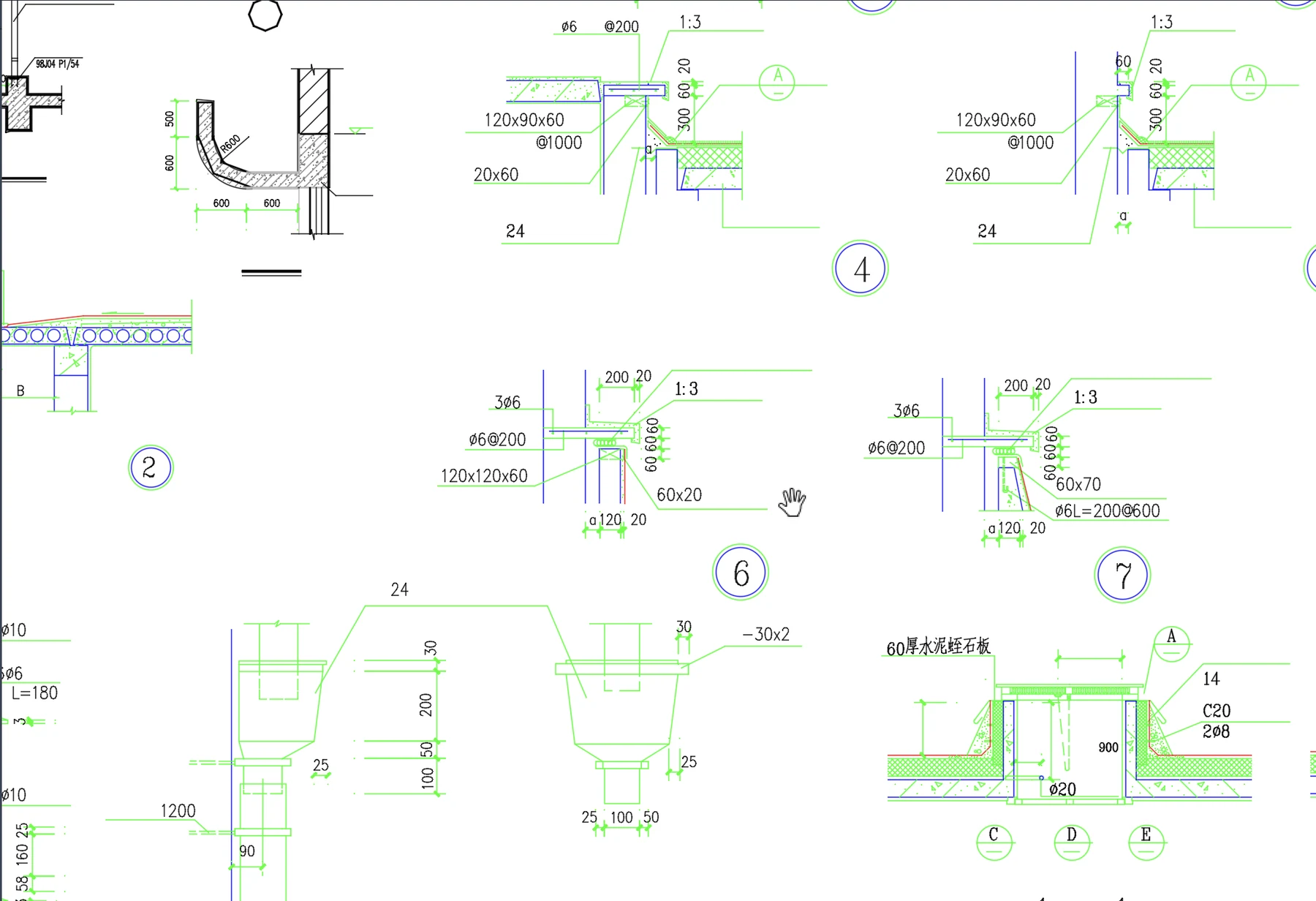 Détails techniques - Vue 5 - aperçu DAO DWG